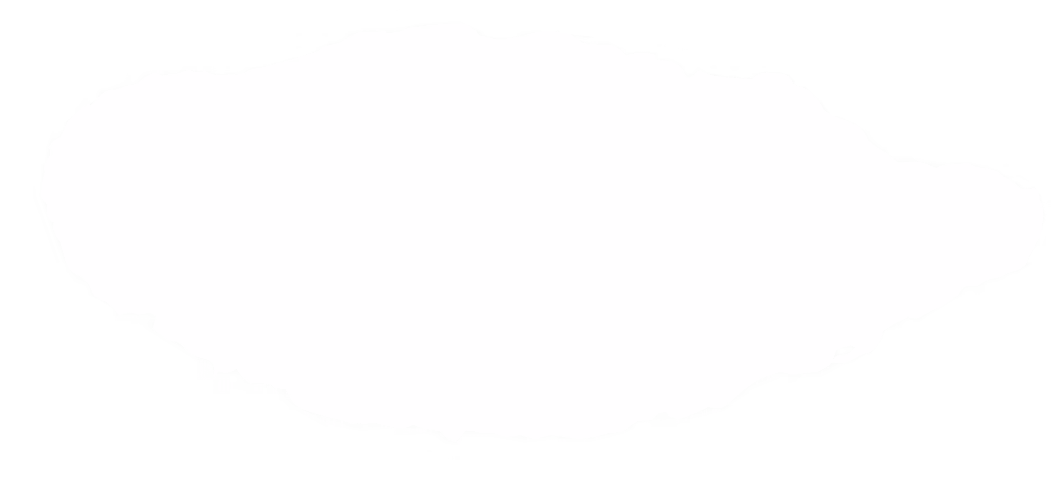 A large white cloud shape with an irregular outline on a black background.